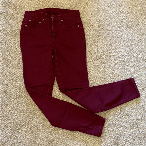 Maroon Skinny Jeans Aeropostale - Picture 2 of 4
